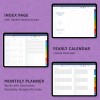 2024 Monthly Goals Digital Planner Template PDF