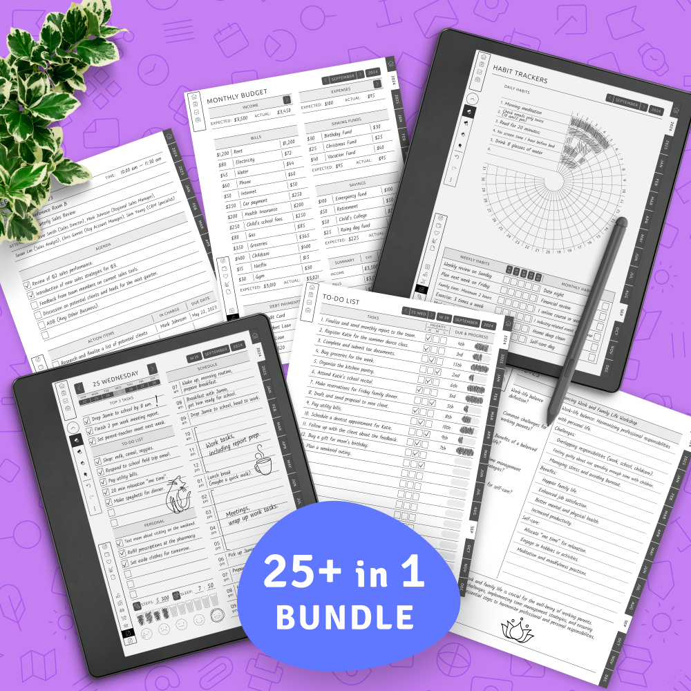 Download All in One Kindle Scribe Planners Pack for GoodNotes, Notability