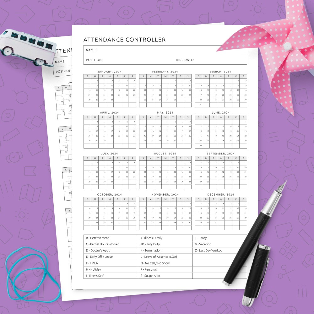 Download Printable Attendance Controller Template Template