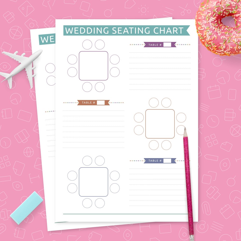 Download Printable Colorful Wedding Seating Chart Template Template