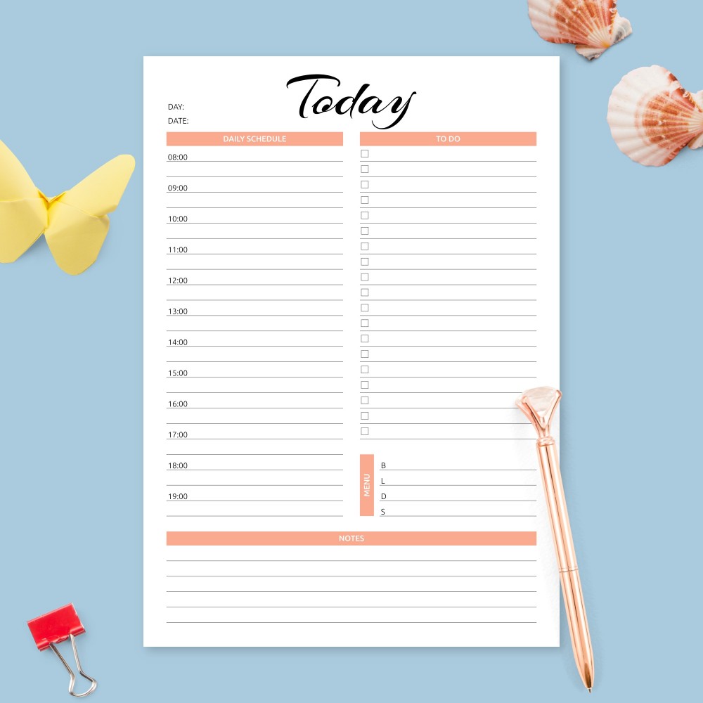Download Printable Daily Appointment Planner Template