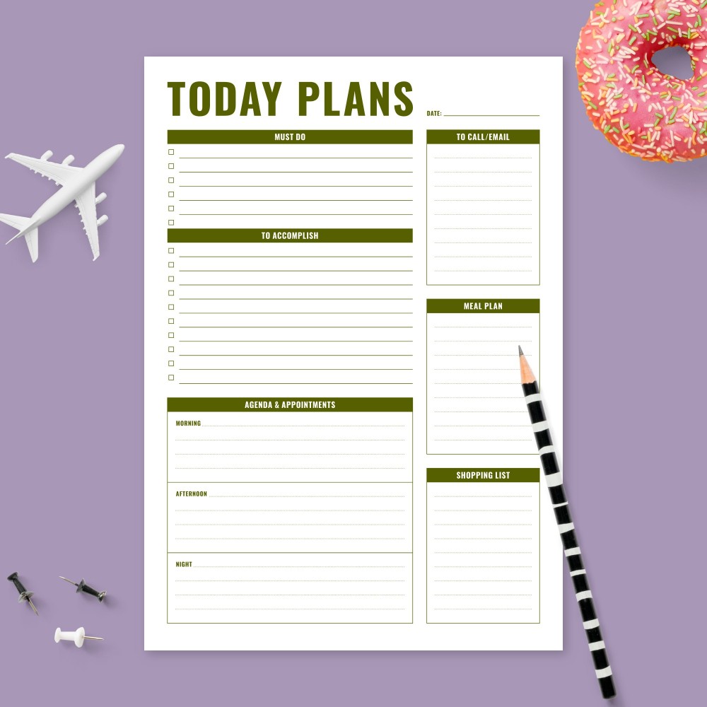 Download Printable Daily Appointment Planner Template