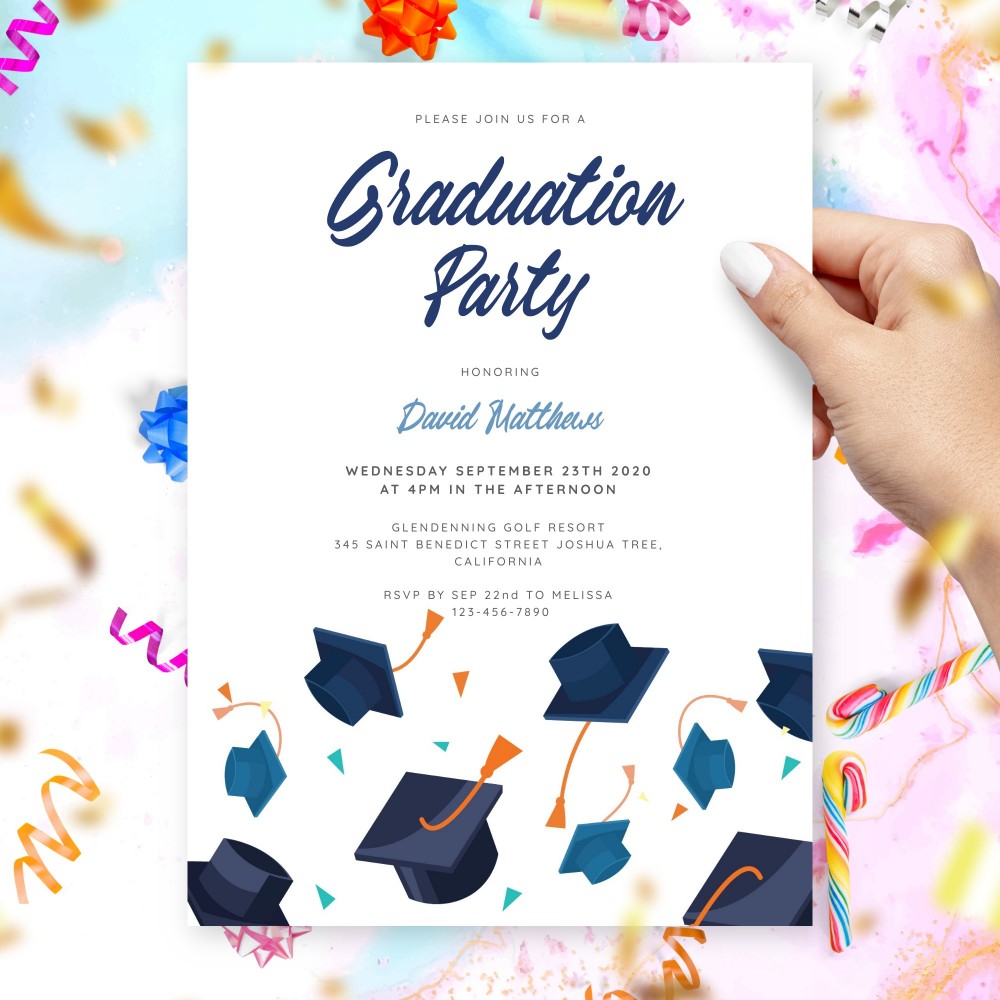 Customize and Download Funny Graduation Party Invitation Template