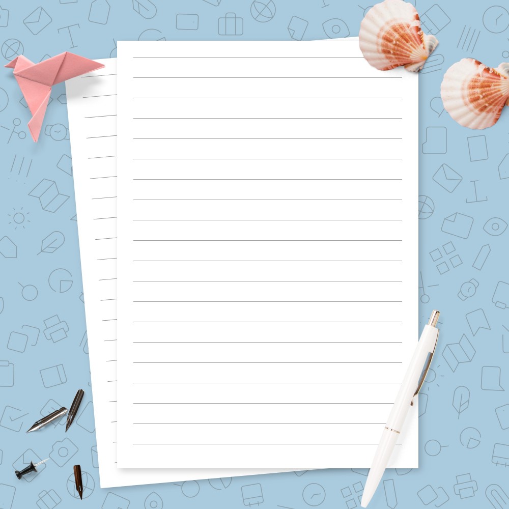 Download Printable Lined Paper Template 10mm Template