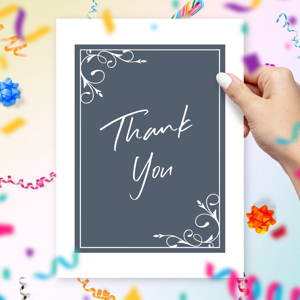 Customize and Download Minimalist Vintage Thank You Card