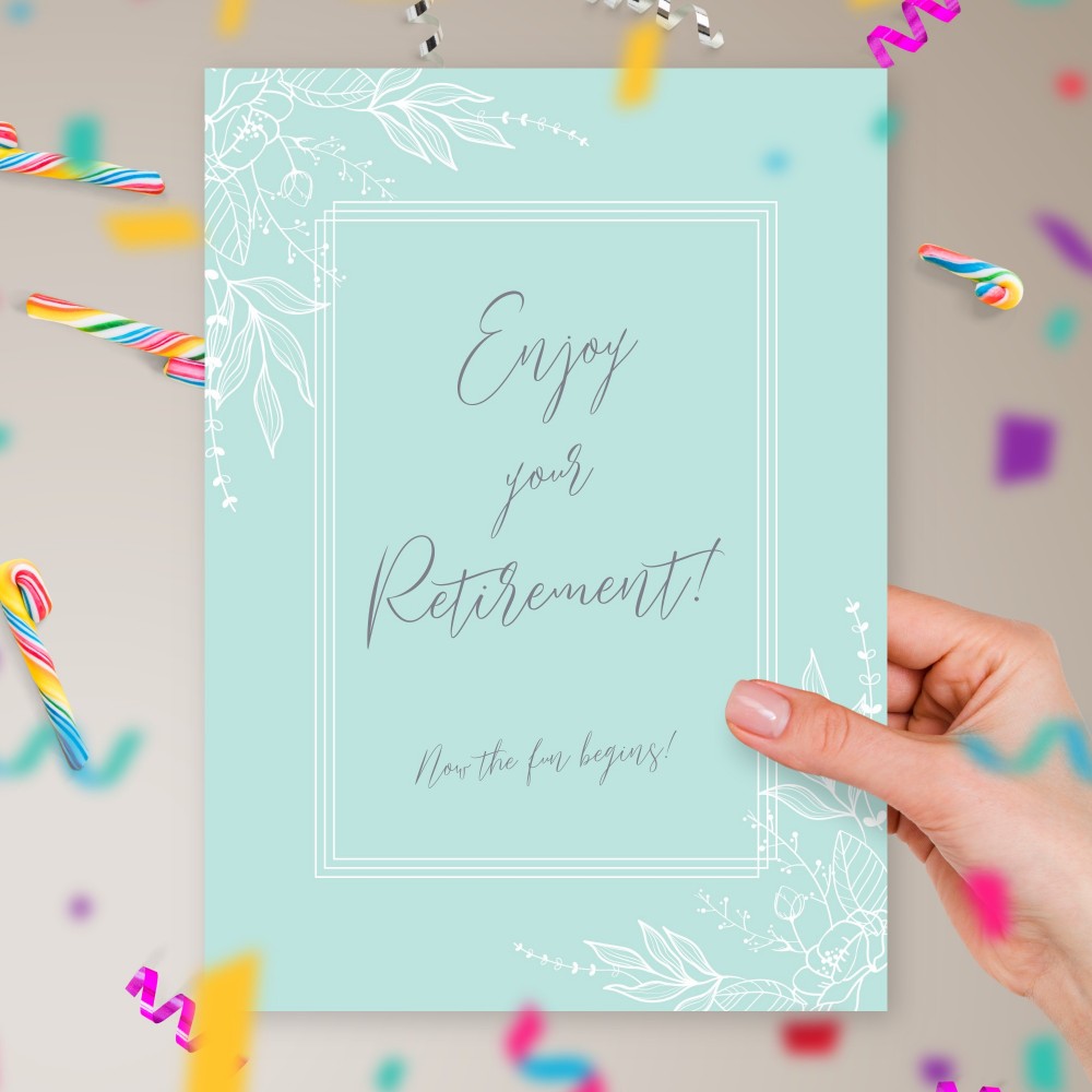 Customize and Download Mint Congratulations Retirement Card