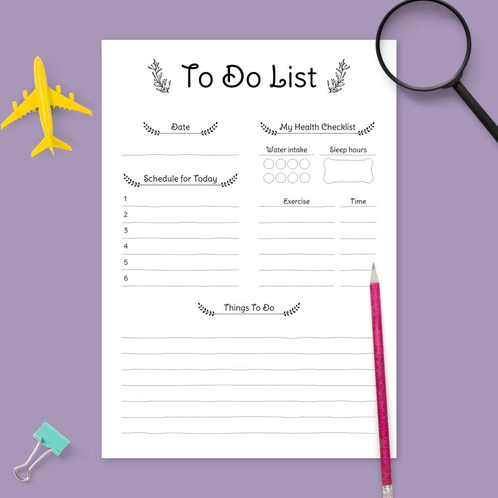 Download Printable Rustic Daily To Do List Template