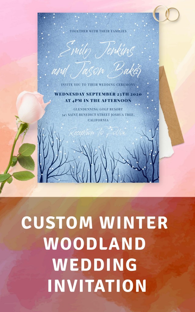Get Winter Woodland Wedding Invitation