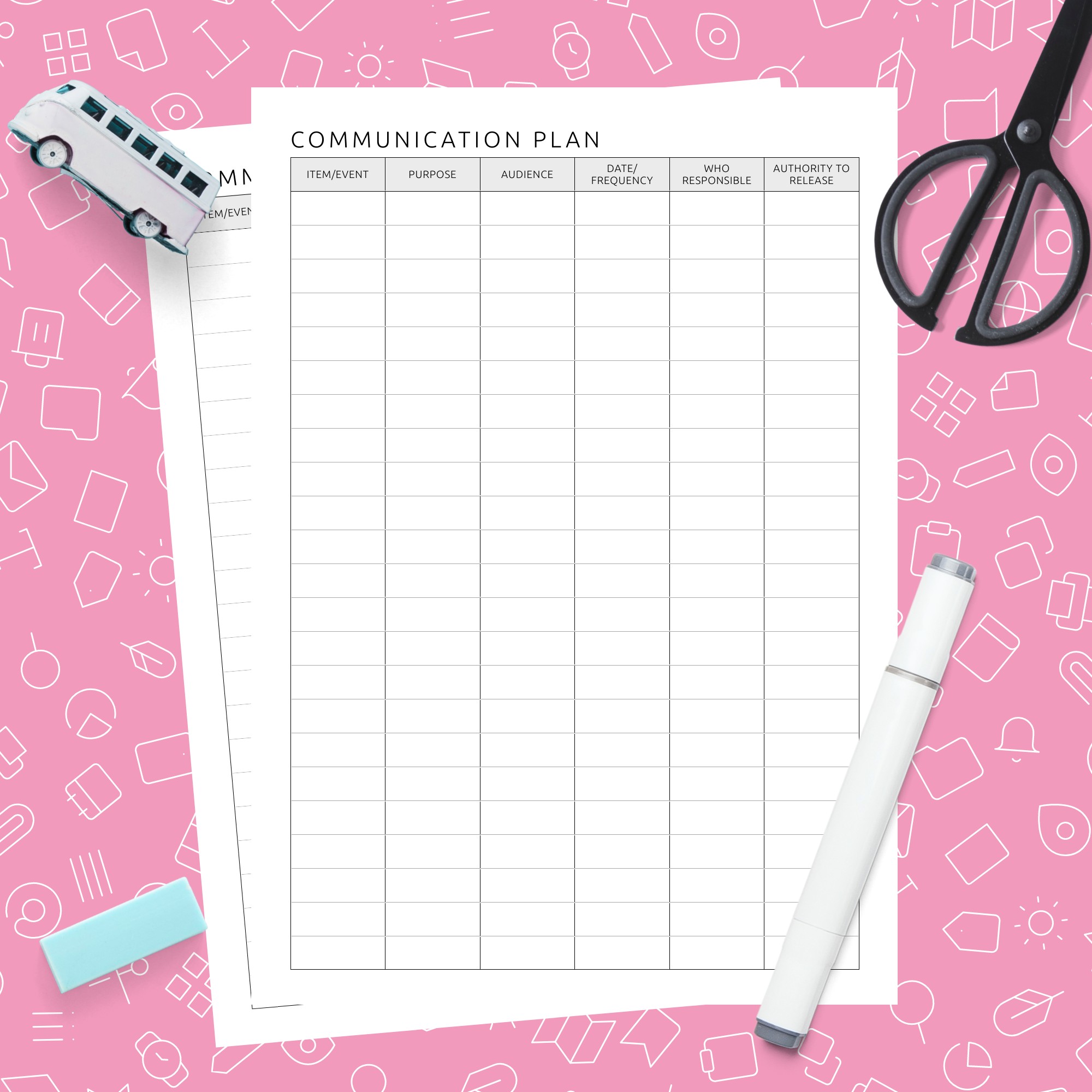 Communication Plan Template Template - Printable PDF