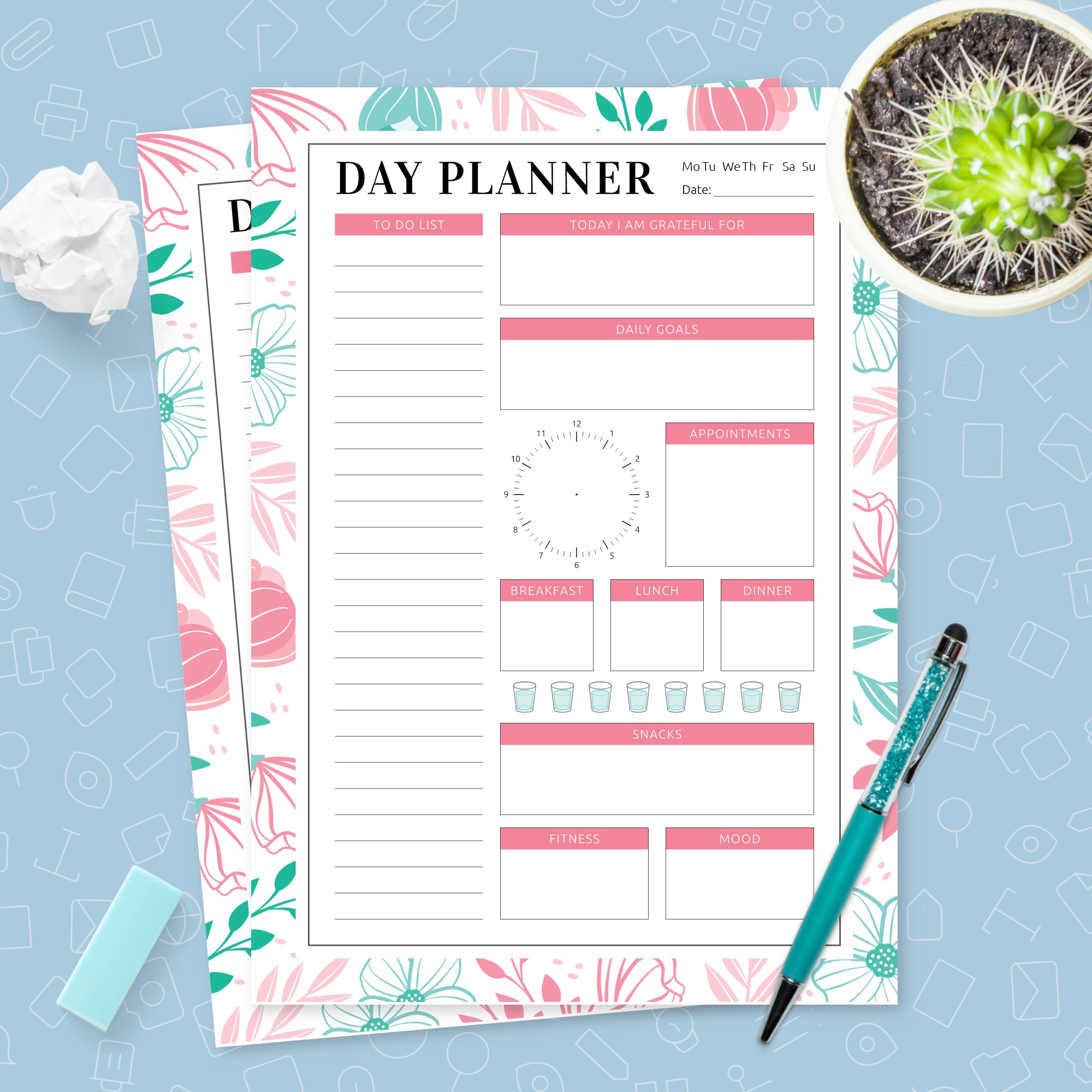 Daily Goals and To Do List Template - Printable PDF