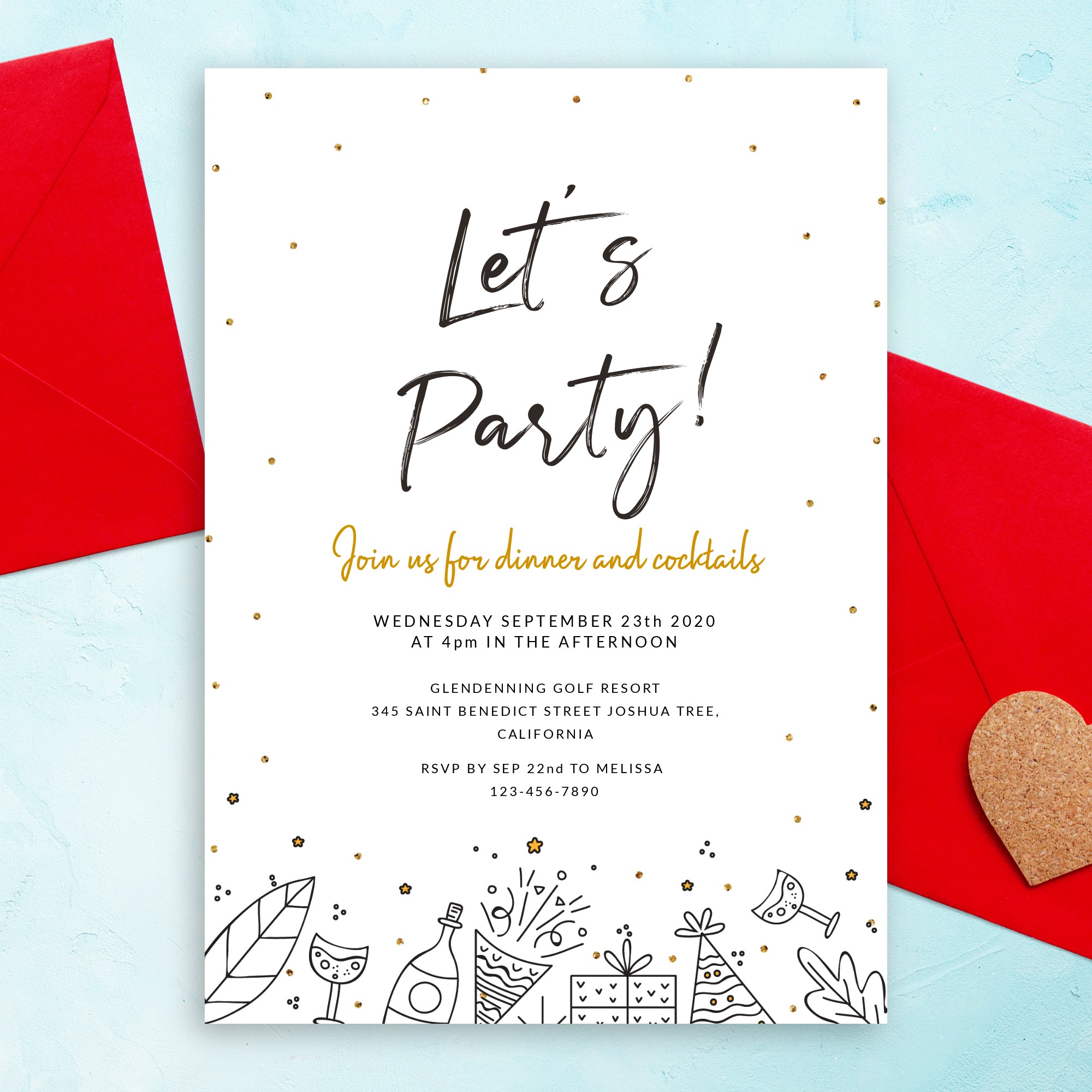 Dinner And Cocktails Party Invitation Template Online Maker Dinner And Cocktails Party Invitation Template Online Maker