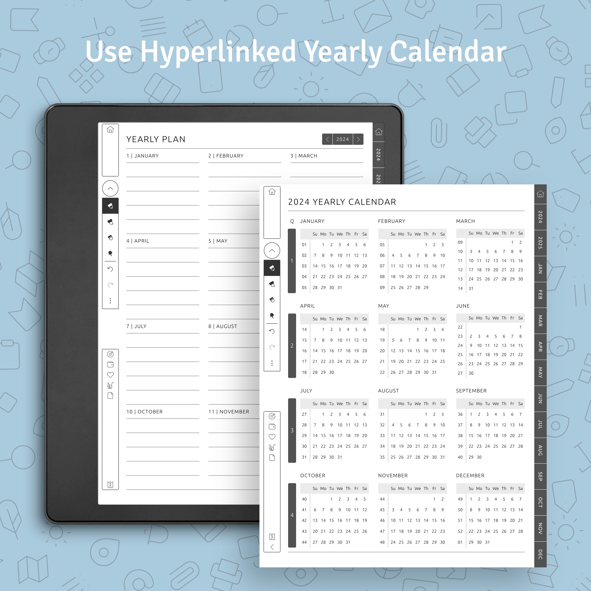 Monthly Organizer for Kindle Scribe