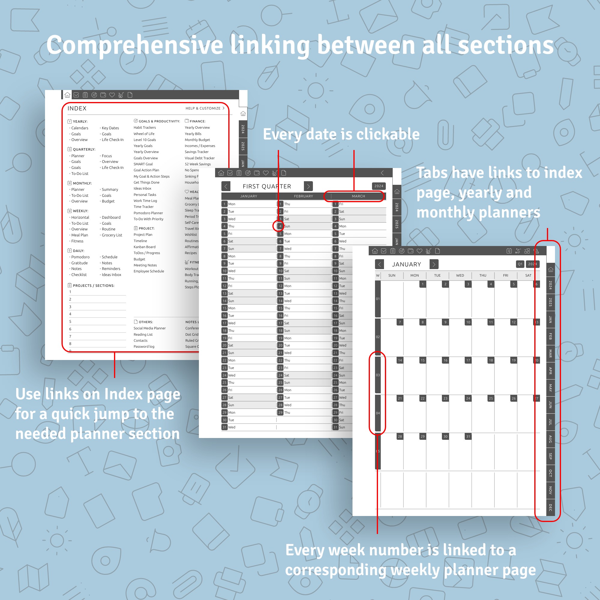 Download Customizable Kindle Scribe Ultimate Planner