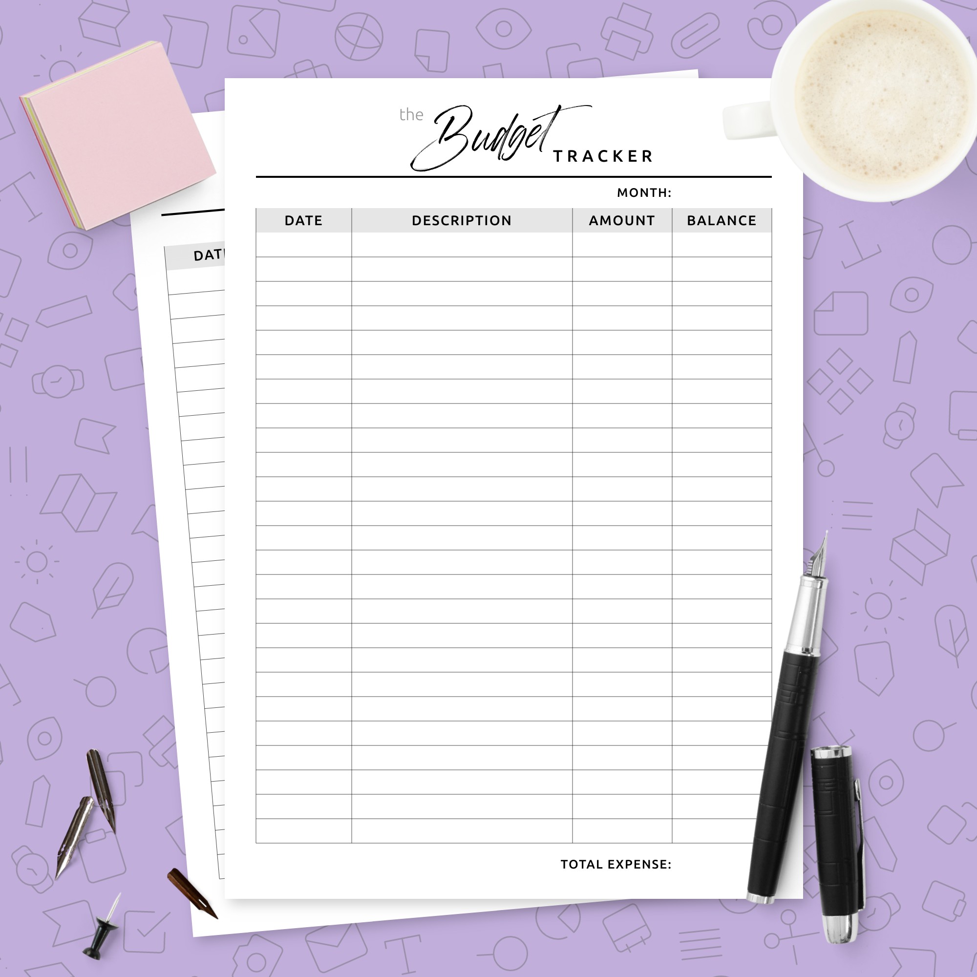 daily expense tracker template