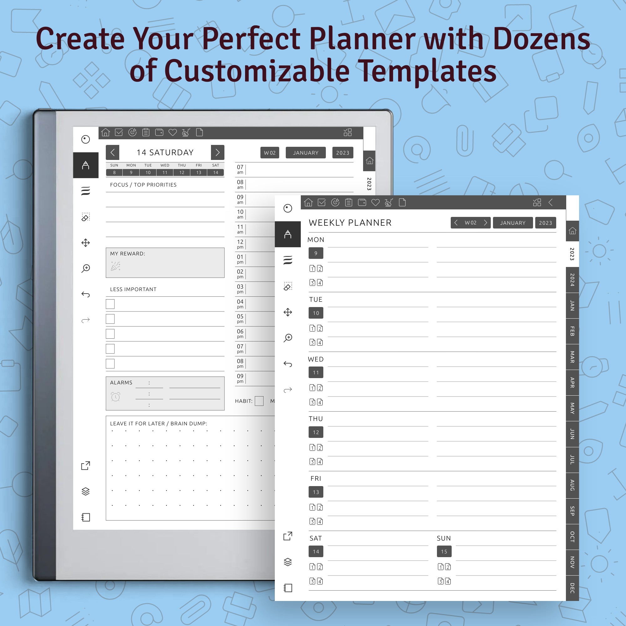 Download 2025 - 2026 reMarkable Ultimate Planner Hyperlinked PDF