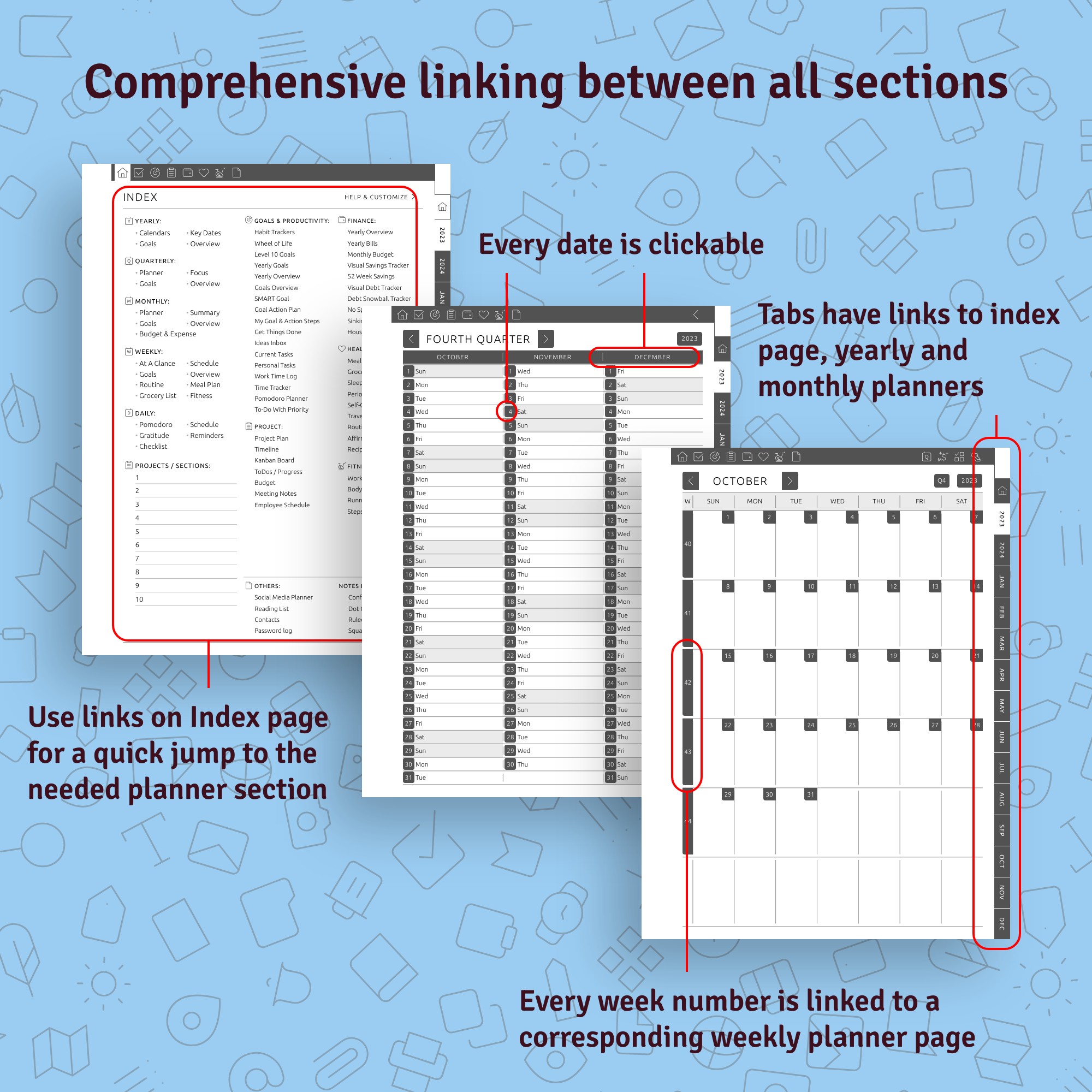 Download 2025 - 2026 reMarkable Ultimate Planner Hyperlinked PDF