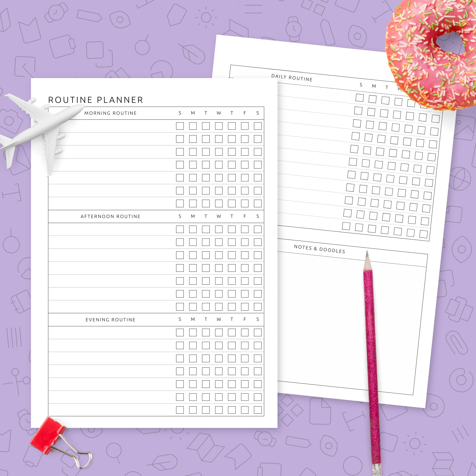 Routine Planner Template Template - Printable PDF