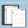 2024 Kindle Scribe Meal Planner PDF