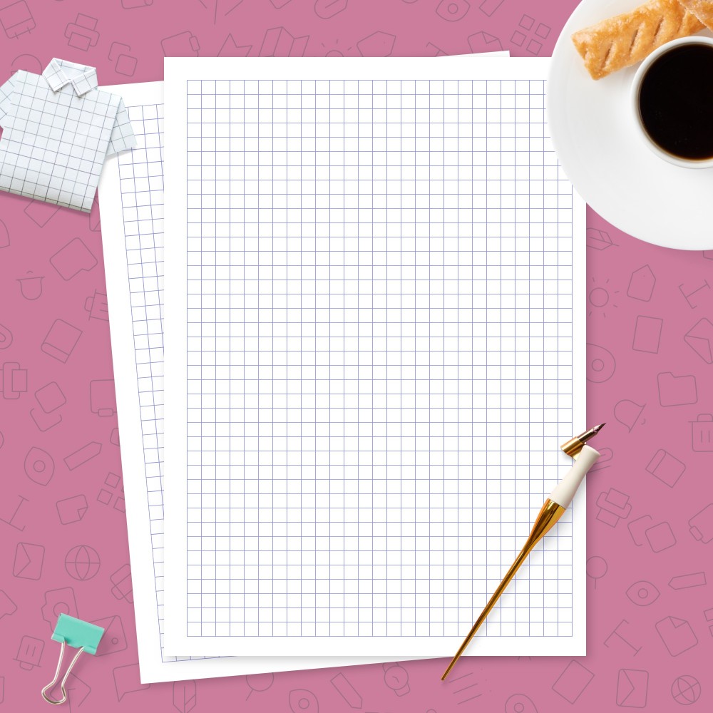 1cm Graph Paper Printable Pages Blue Template Printable PDF
