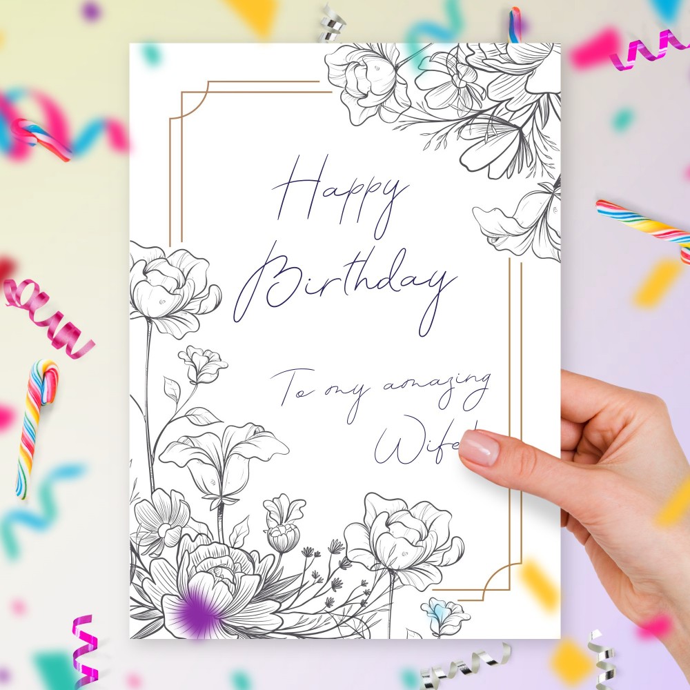 Customize and Download Birthday Card For My Amazing Wife