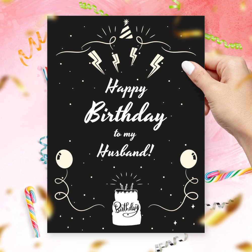 Customize and Download Birthday Card To My Husband - Cool Style