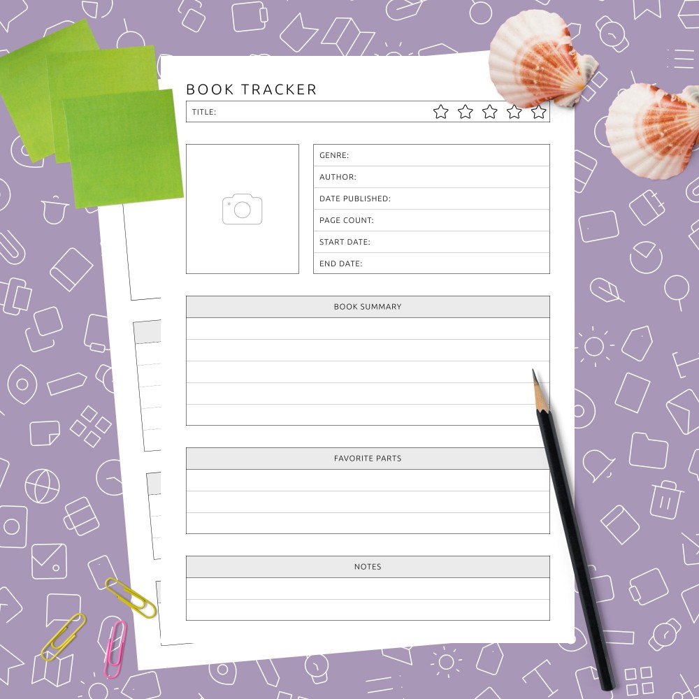 Book Tracker Template Template Printable PDF