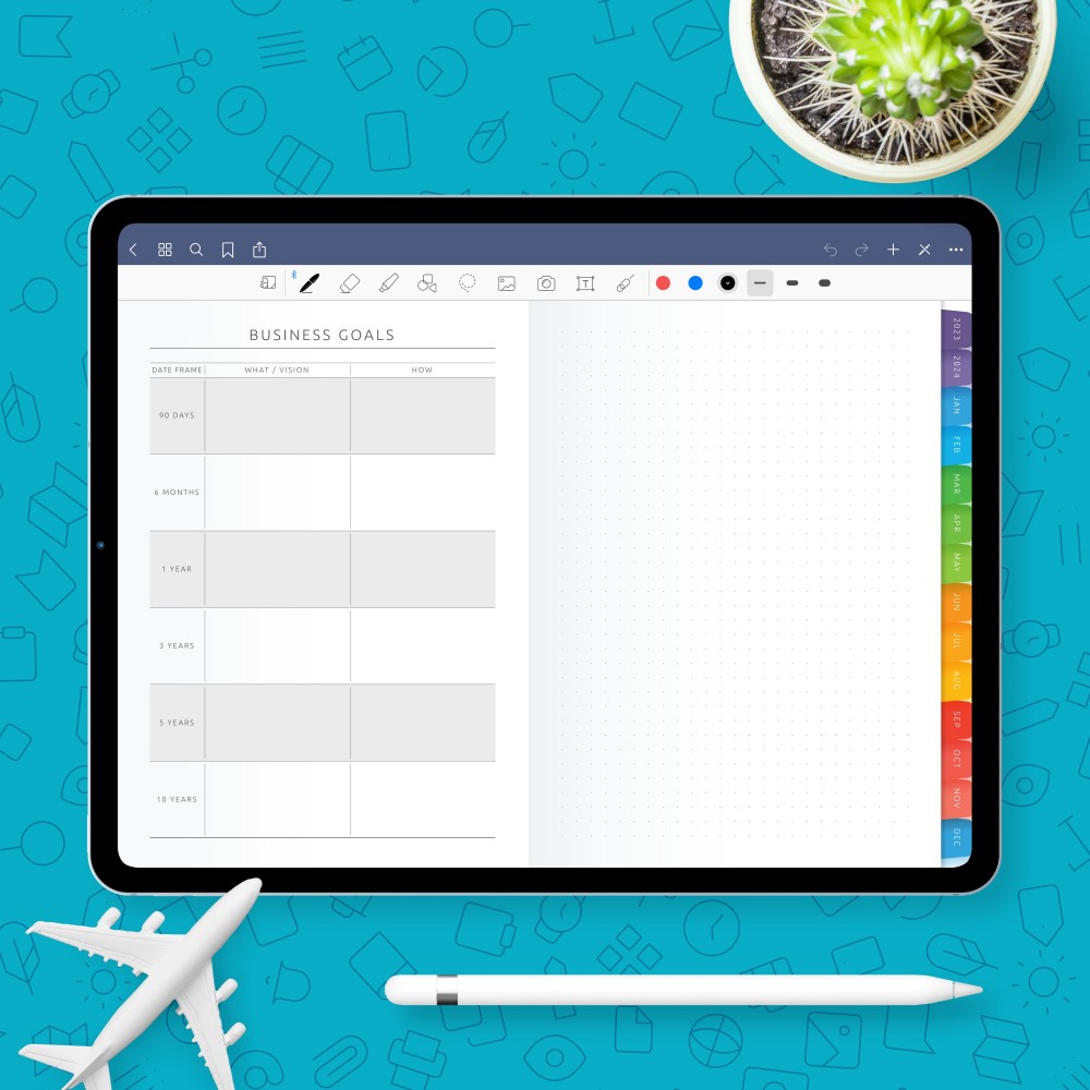 Download Business Goal Digital Planner for GoodNotes, Notability