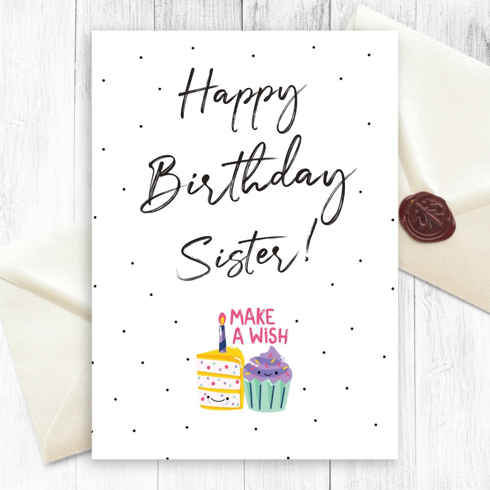 Birthday Cards for Sister - Customize & Print or Download