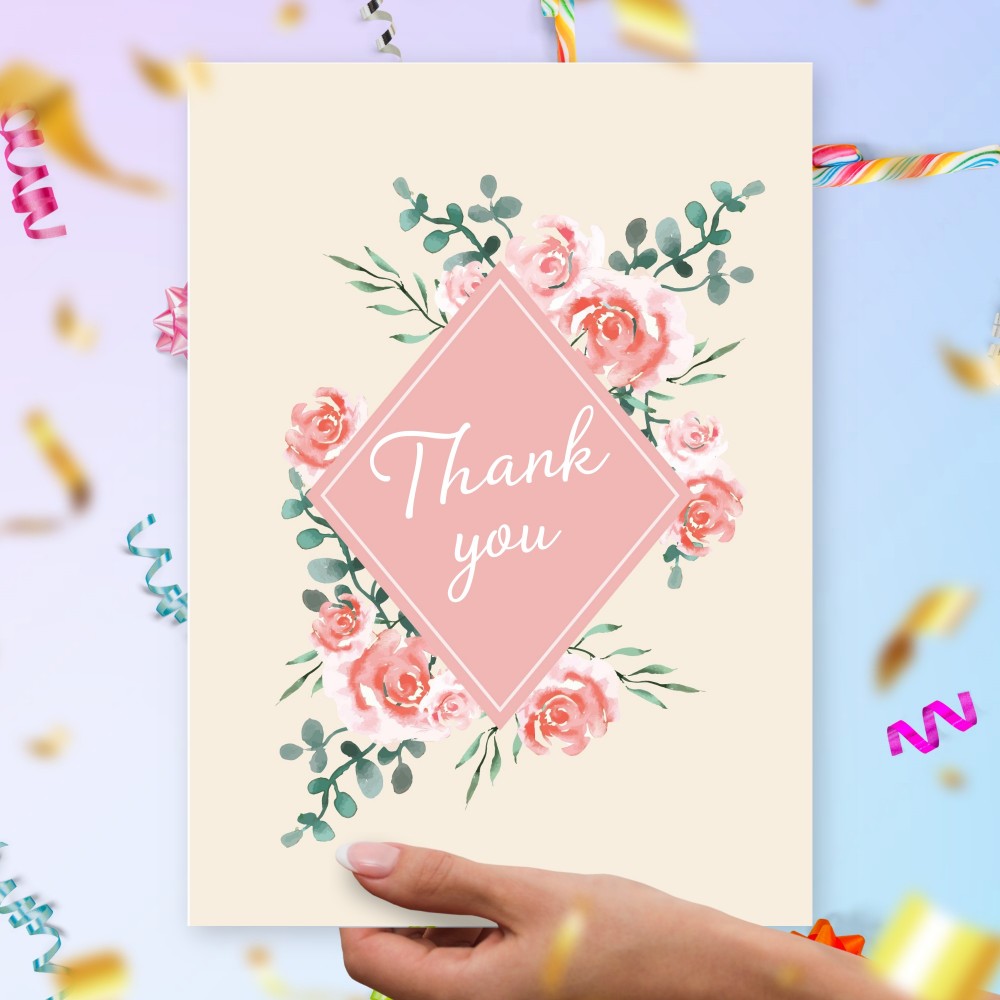 Customize and Download Classic Style Thank You Card For Teacher