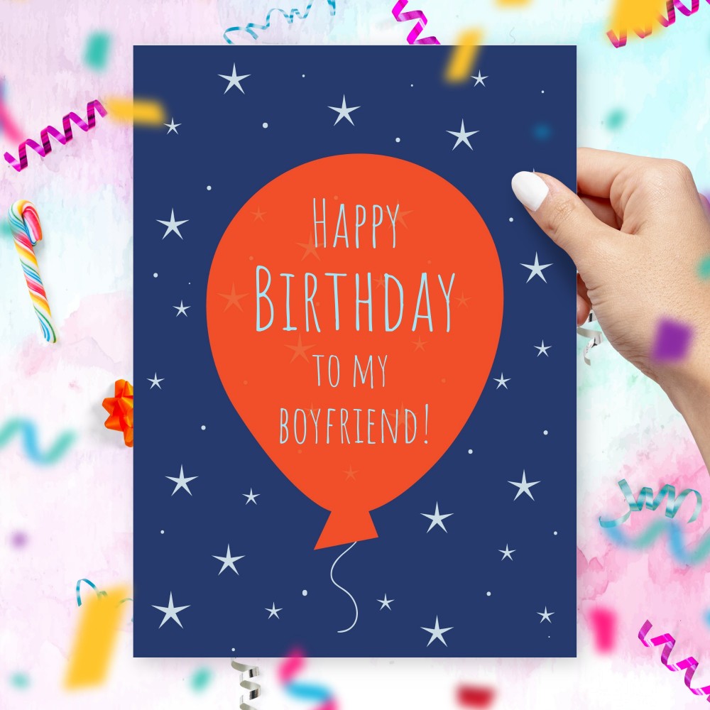 Customize and Download Cute Birthday Card For Boyfriend