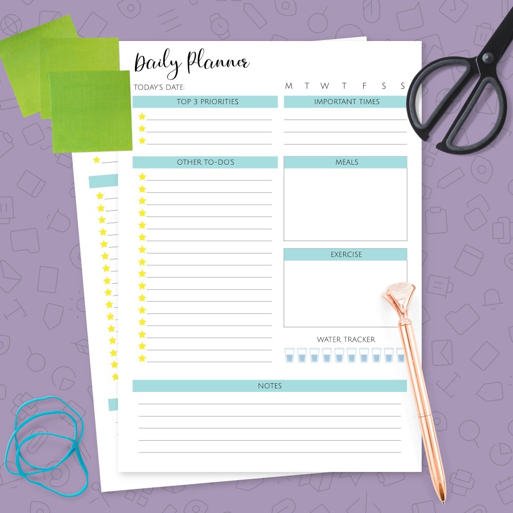 Download Printable Daily Plan Template Template