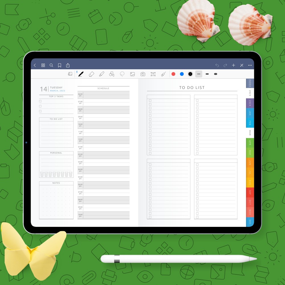 Download Digital Schedule Planner for GoodNotes, Notability