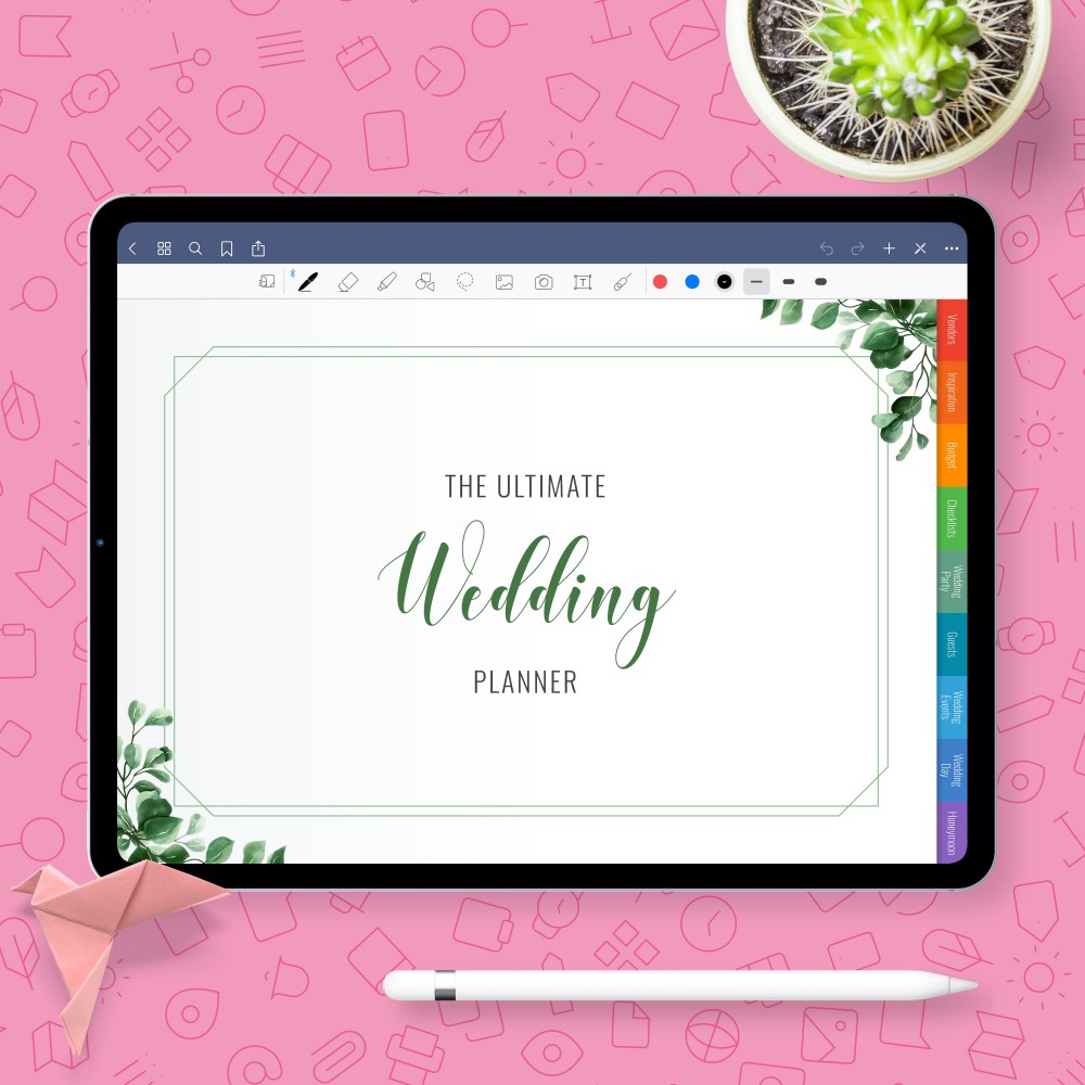 Download Digital Wedding Planner for GoodNotes, Notability
