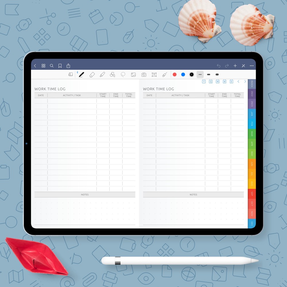 Download Digital Work Planner for GoodNotes, Notability