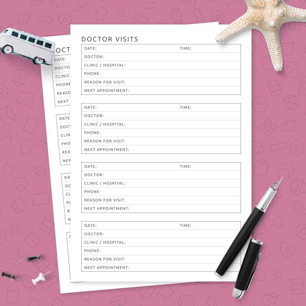 Download Printable Doctor Visits Template Template