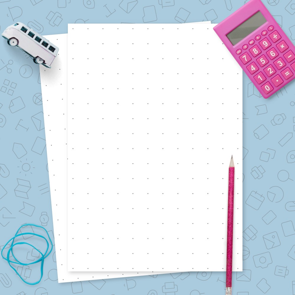 Download Printable Dot Grid Paper With 2 Dots Per Inch Template