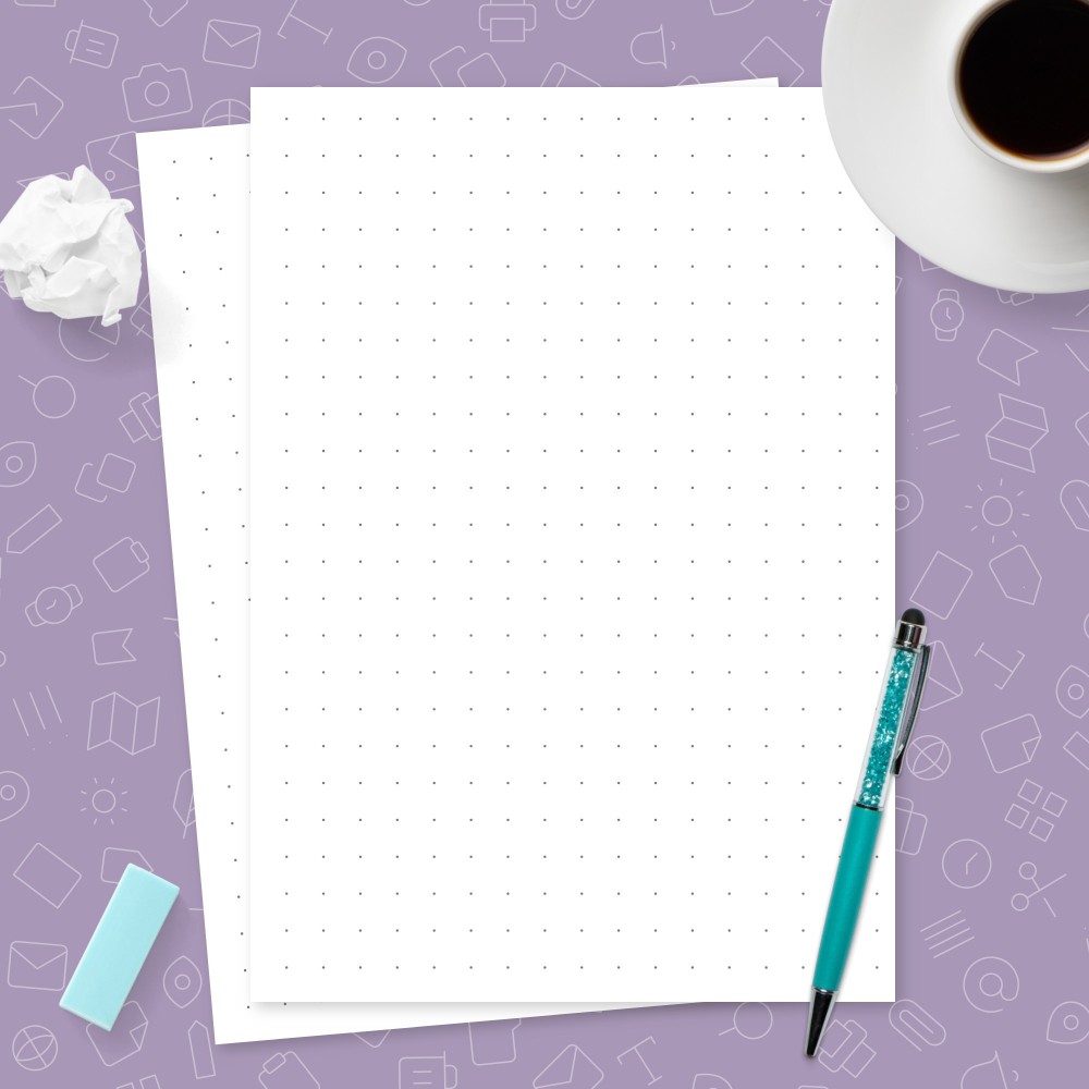 Download Printable Dot Grid Paper With 3 Dots Per Inch Template