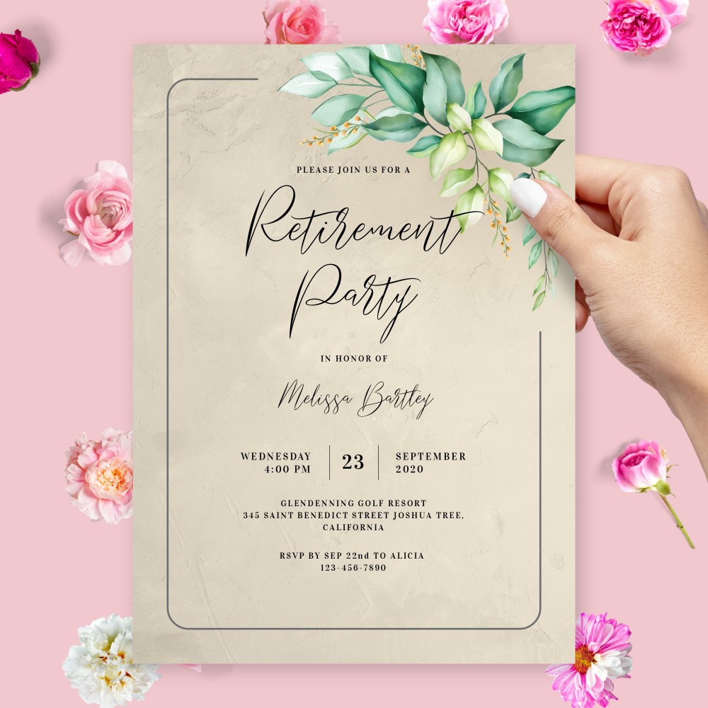 professional retirement invitations