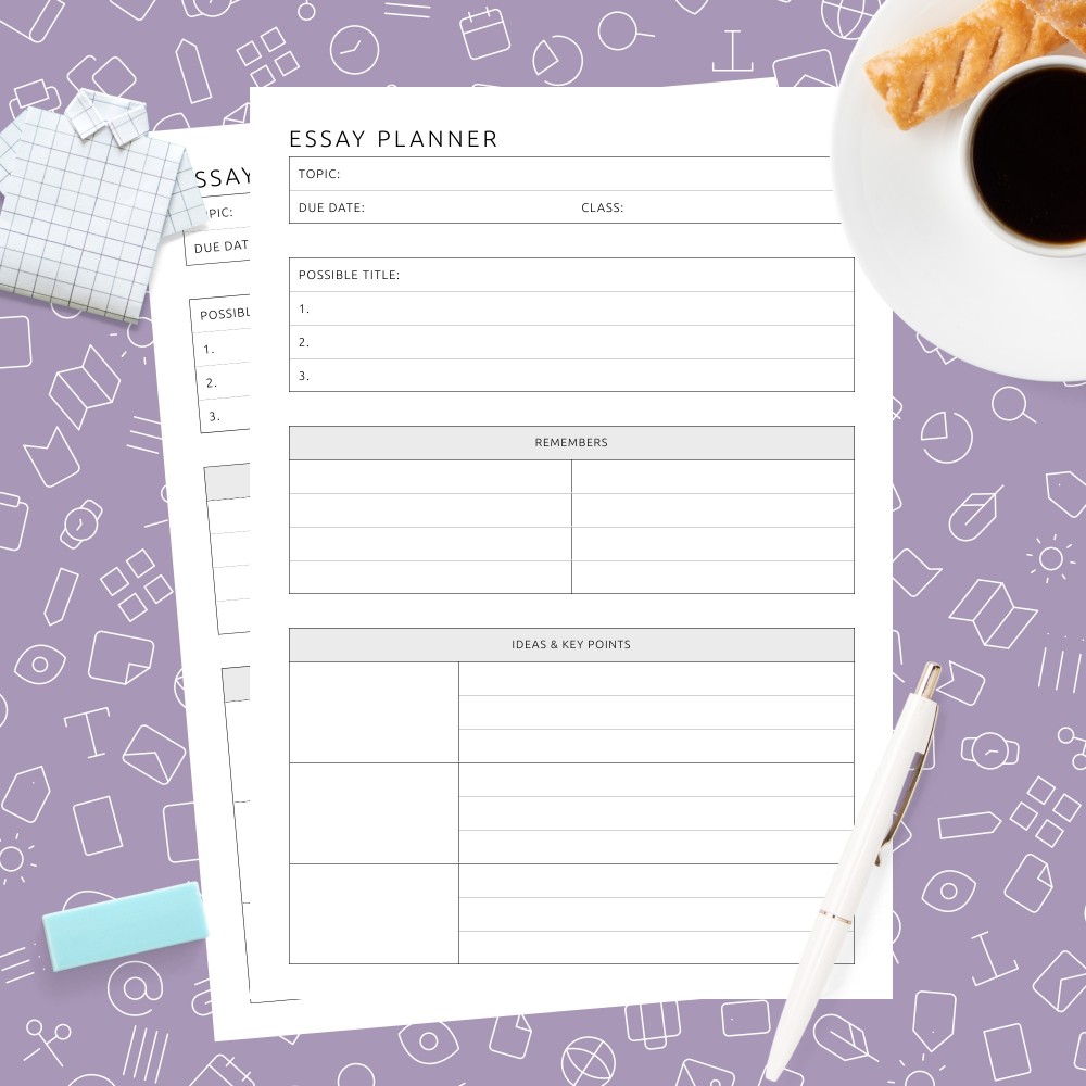 Download Printable Essay Planner Template Template