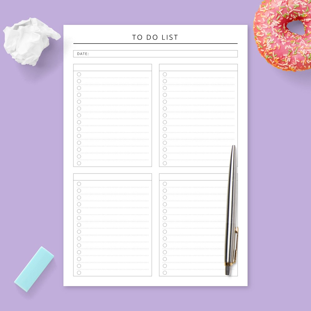 Printable Daily to Do List, Daily Agenda Planner, Printable to Do List,  Student Agenda, Daily Action Plan, PDF Calendar Plan, Day Planner 