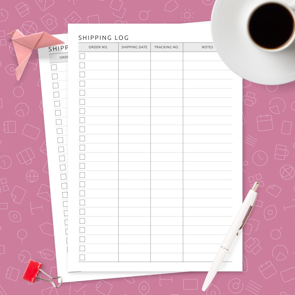 Download Printable Formal Shipping Log Template Template