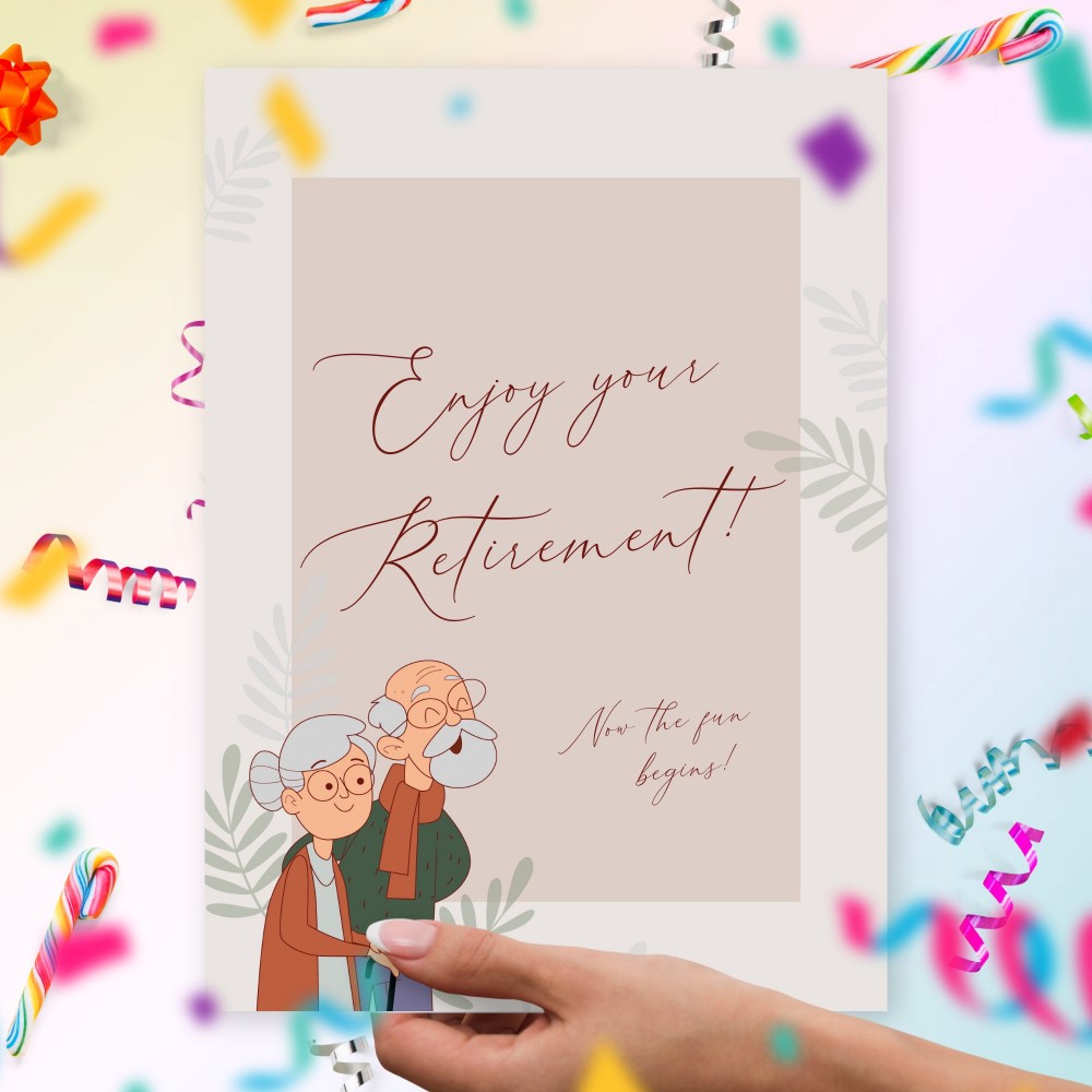 Customize and Download Funny Retirement Greeting Card