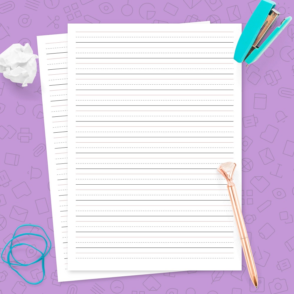 Printable Lined Paper This Lined Paper Gives You Half A Page For 