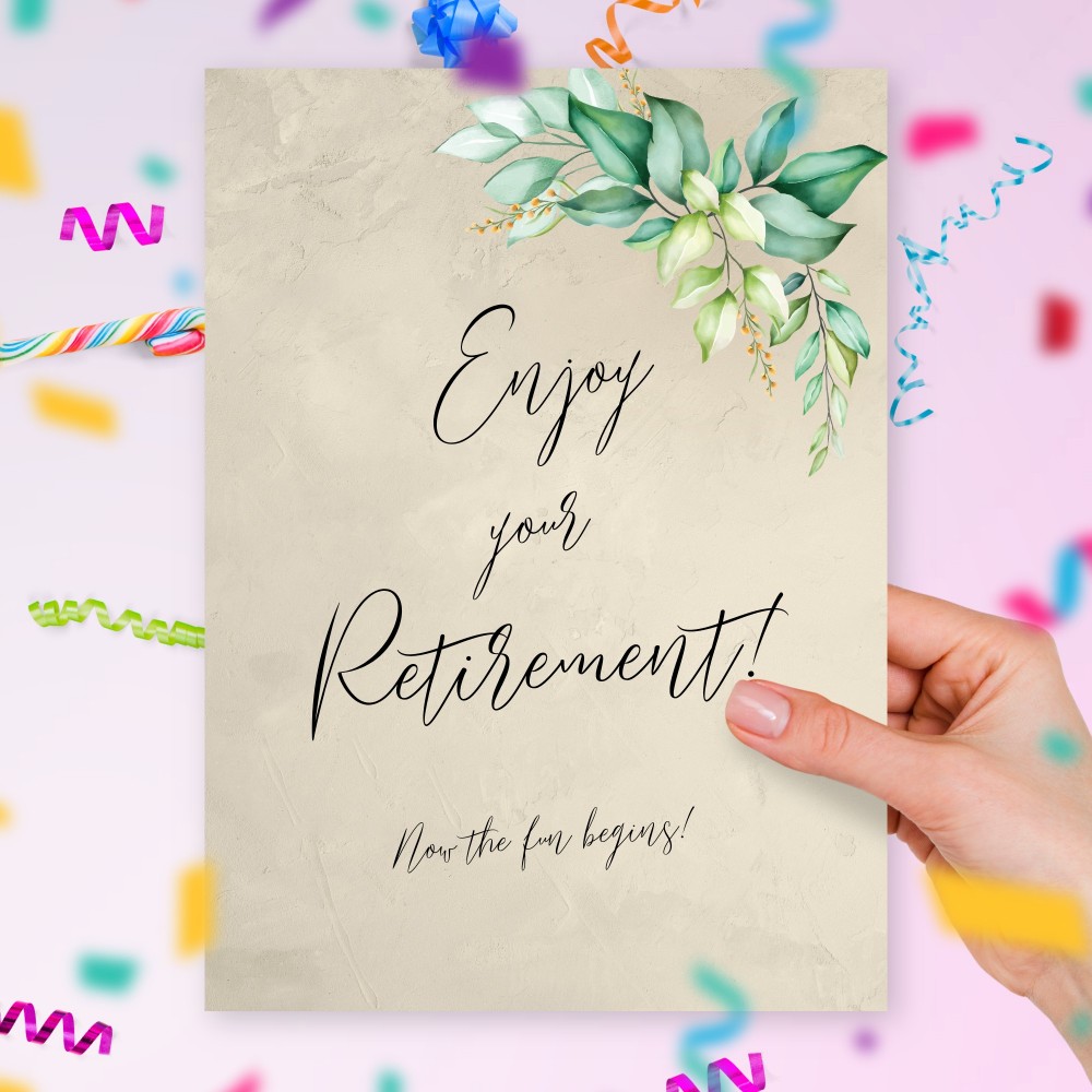 Customize and Download Happy Retirement Greeting Card
