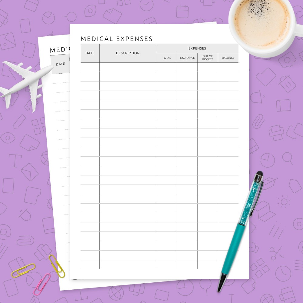 Download Printable Medical Expenses Tracker Template Template