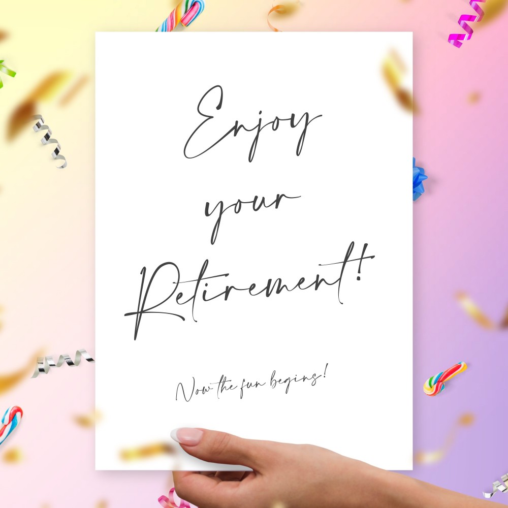 Happy Retirement Greeting Card Template Editable Online
