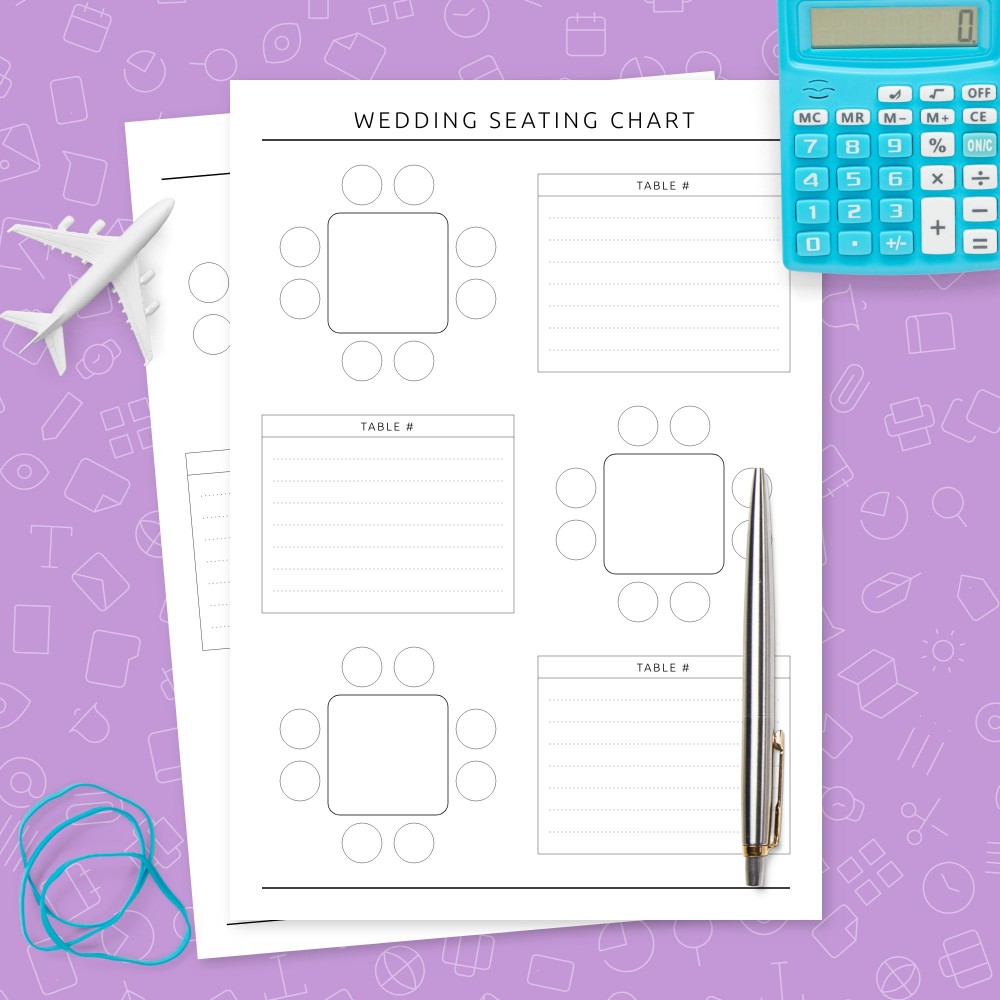 Download Printable Minimalist Wedding Seating Chart Template Template