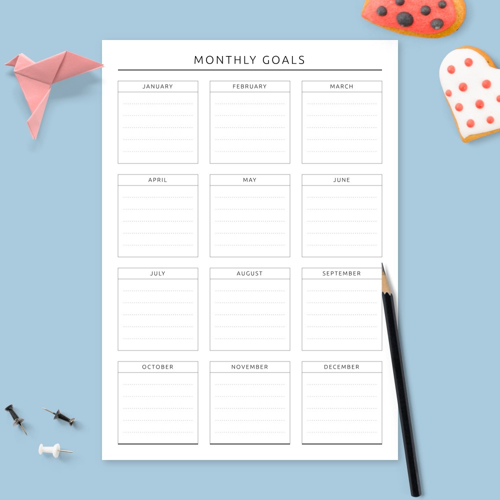 Free Printable Monthly Goal Sheets FREE PRINTABLE TEMPLATES