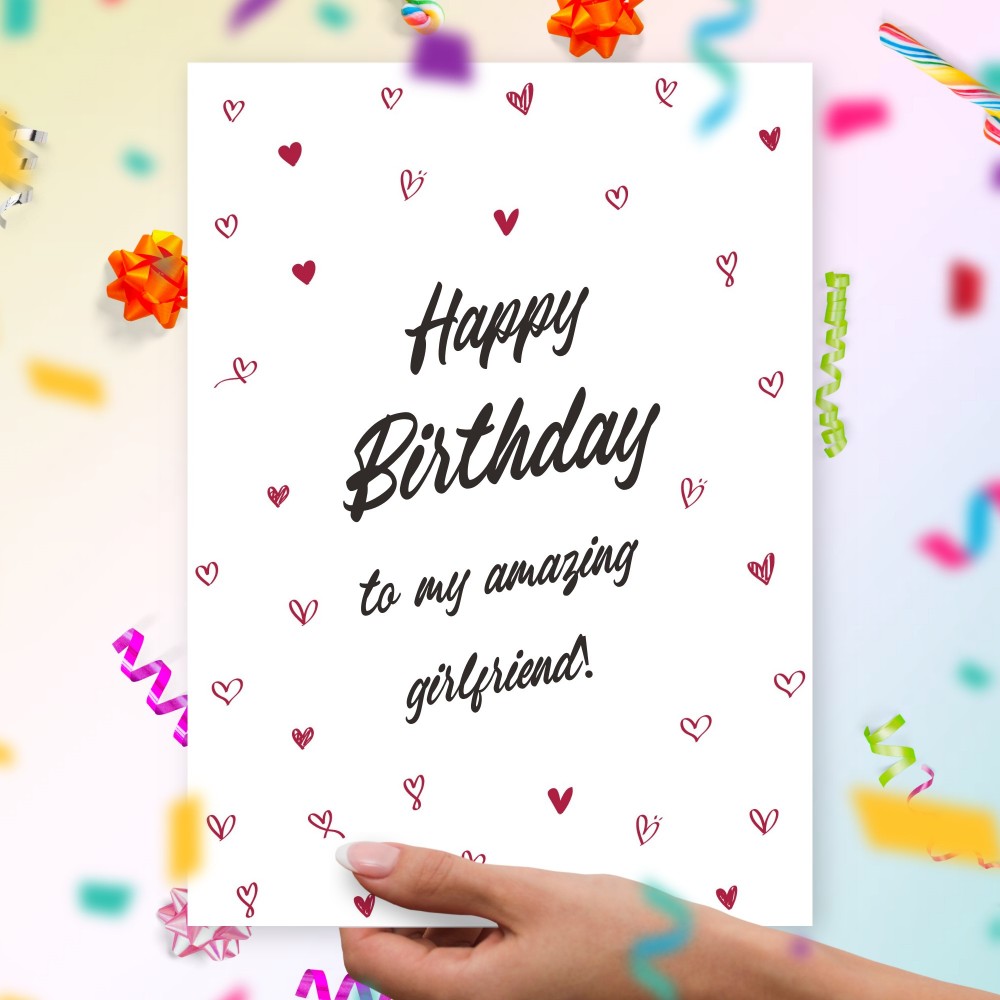 Customize and Download Romantic Birthday Card For Girlfriend