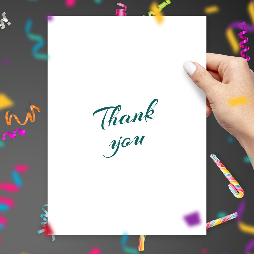 Customize and Download Simple Thank You Card For Teacher